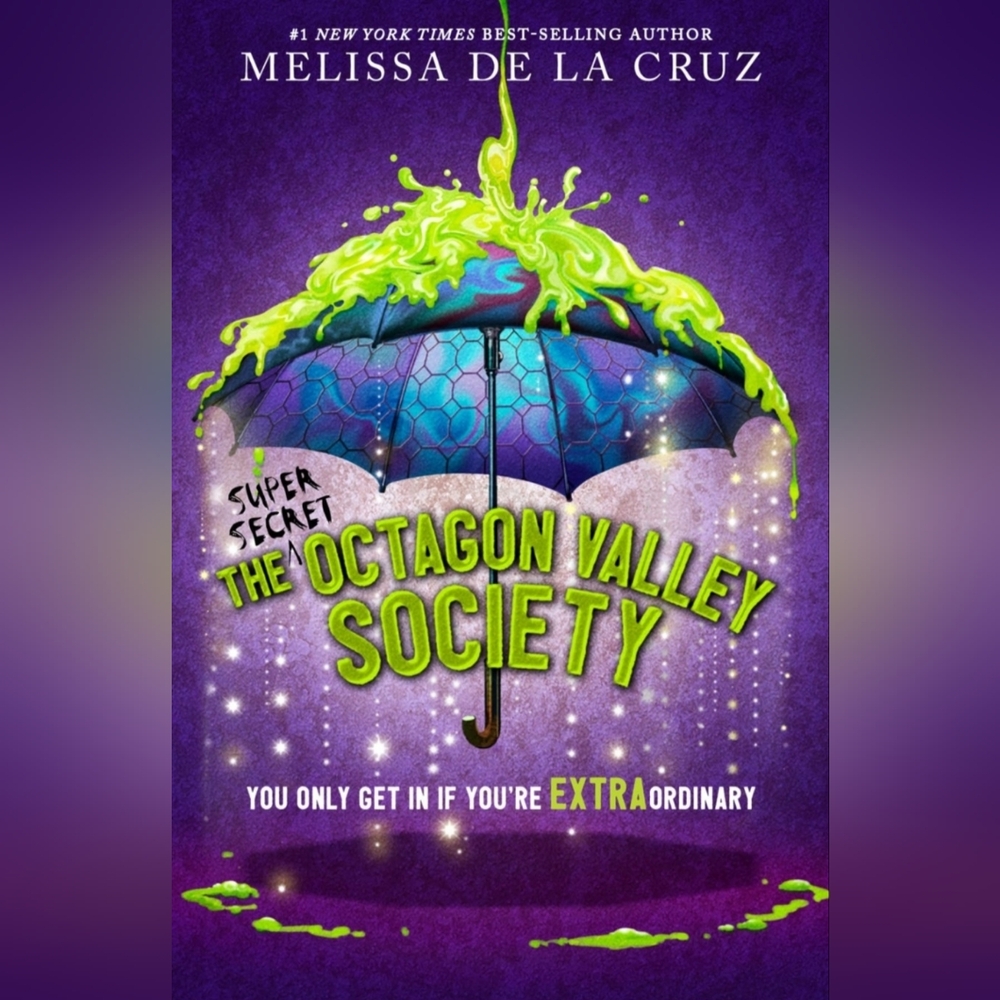 The Octagon Valley Society by Melissa de la Cruz - Purple & Lime Book Cover
